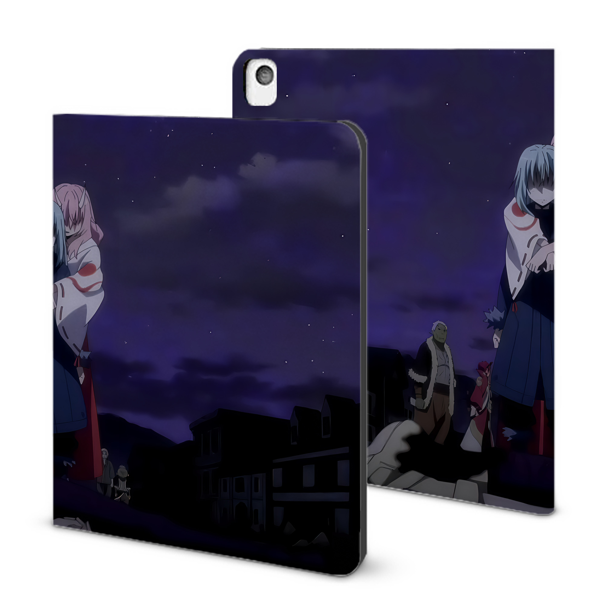 （画像用） 転スラ Regarding Reincarnated to Slime IPadケース ペンホルダー付き ブックスタイルデザイン